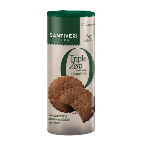 Galletas triple zero cacao nibs santiveri 210 g