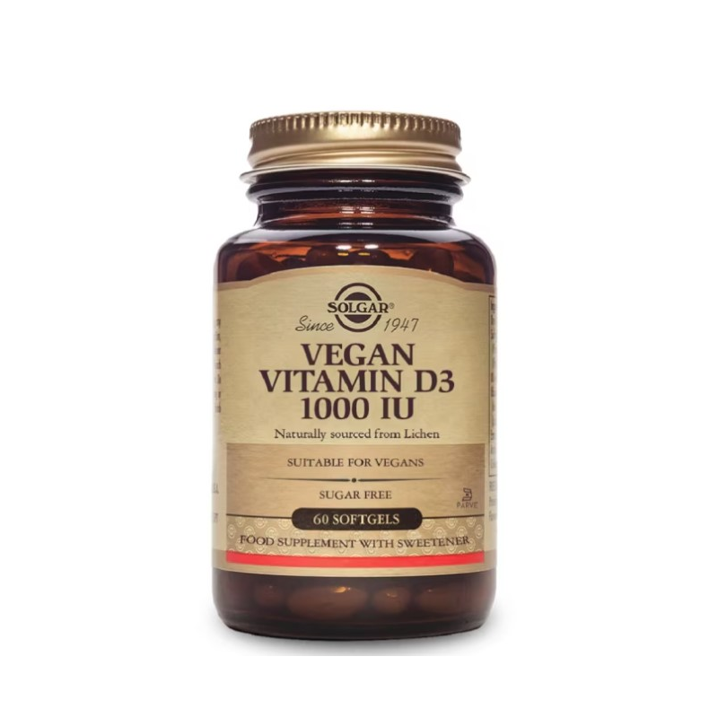 Vitamina d3 1000 ui 60 perlas vegan solgar