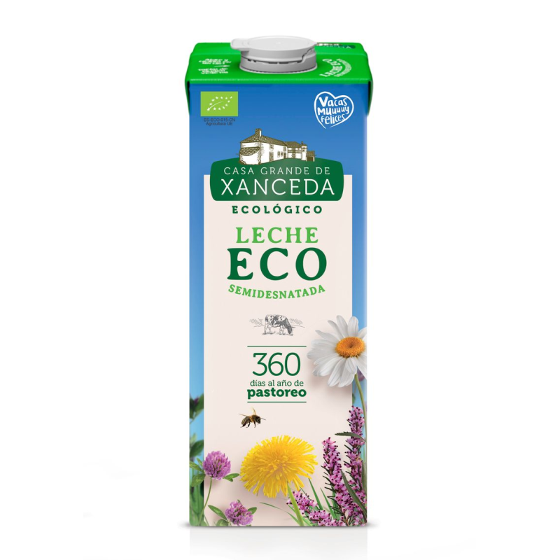 Leche vaca semidesnatada xanceda BIO 1 l, Casa Grande De Xanceda