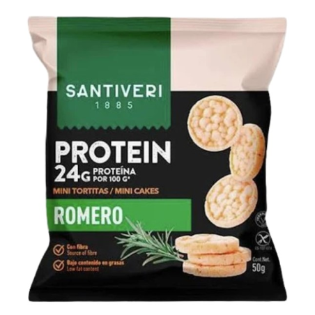Mini tortitas protein romero 50 g santiveri