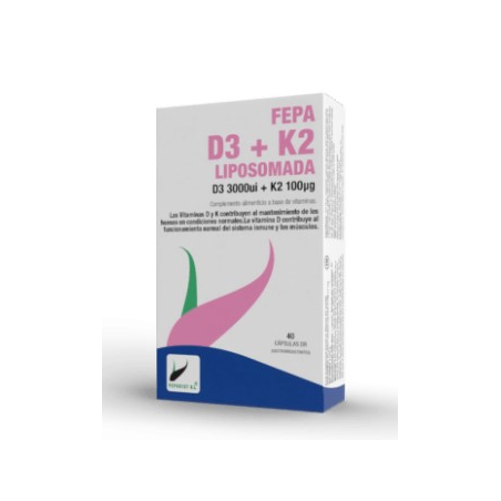 Fepa d3+k2 liposomada 40 cap fepadiet
