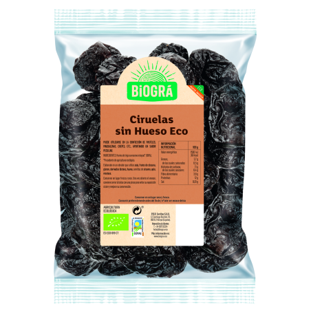 Ciruelas claudias sin hueso bio 230 g biogra