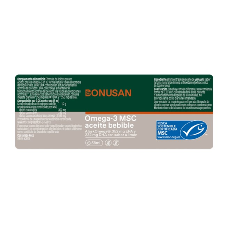 Omega 3 msc aceite bebible 58ml bonusan