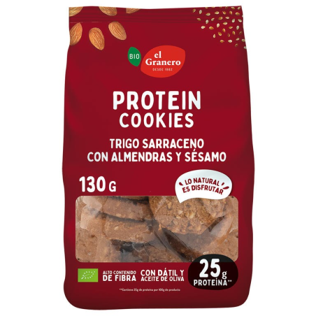 Mini cookies protein almendras y sesamo el granero