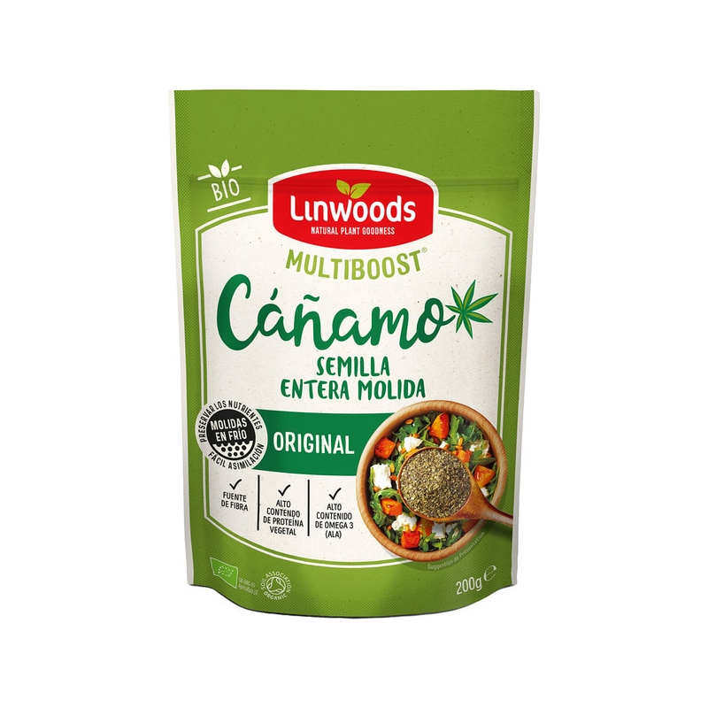 Linwoods cañamo semilla entera molida 200 g bio