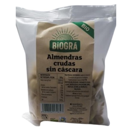 Almendras crudas sin cascara 200gr biogra