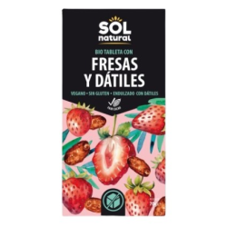 Tableta chocolate con fresas y dátiles 70g bio s/n