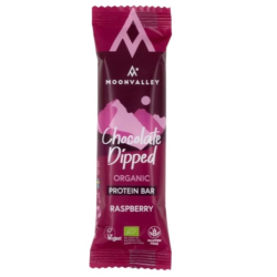 Barritas proteina frambuesa bañada chocolate bio