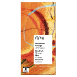 Chocolate negro 70% naranja 80g vivani