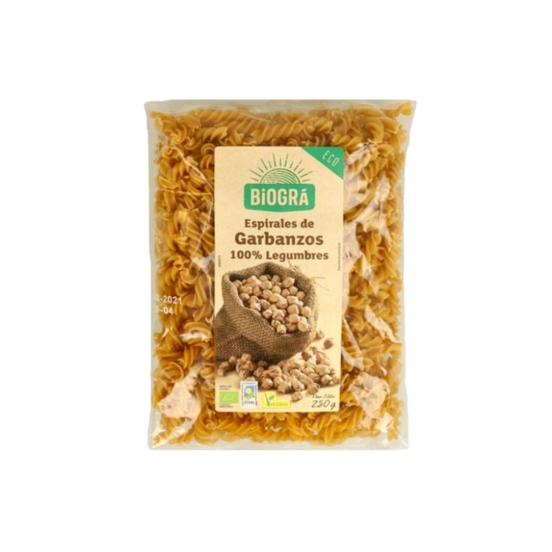 Espirales garbanzo 250gr biogra
