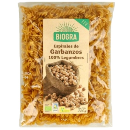 Espirales garbanzo 250gr biogra