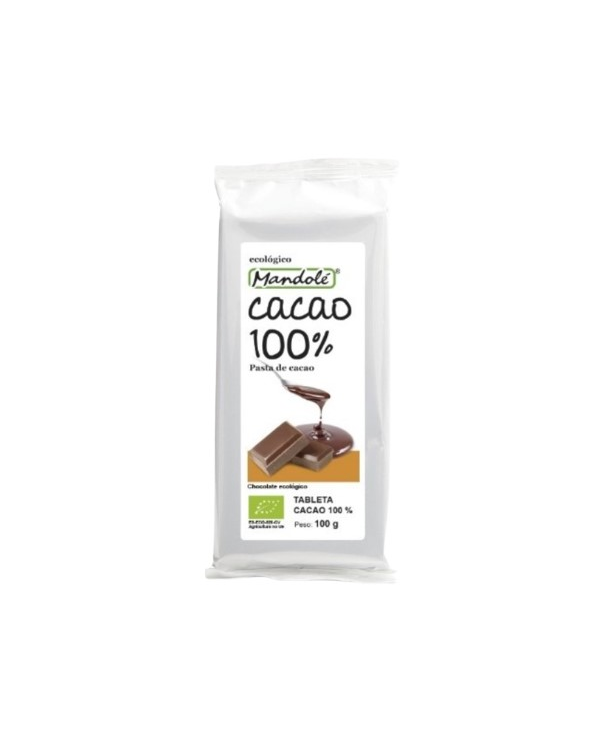 Cacao 100% tableta 100gr bio mandole