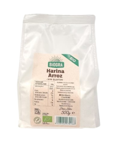 Harina arroz integral 500gr bio biogra