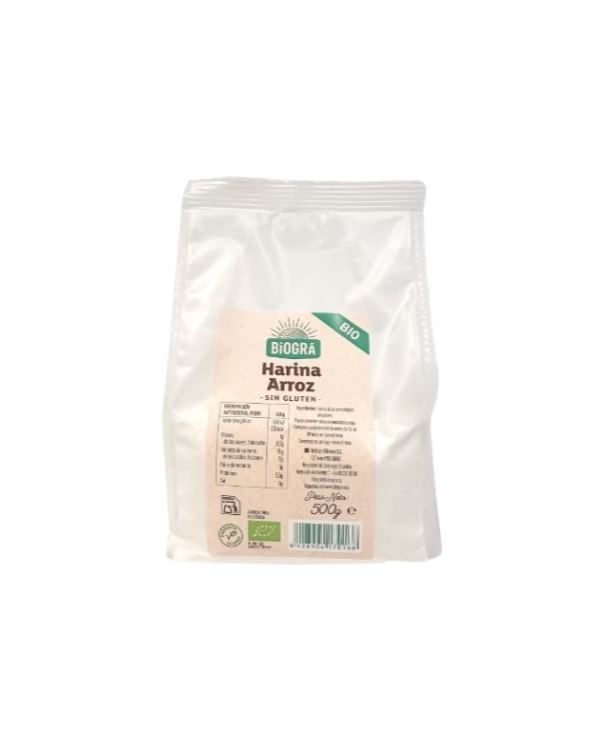 Harina arroz integral 500gr bio biogra