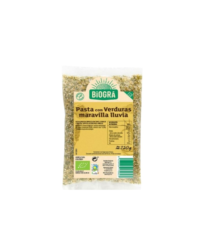 Pasta verdura maravilla lluvia 250gr bio biogra