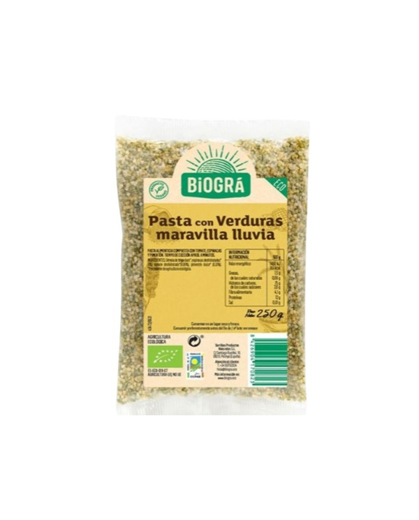 Pasta verdura maravilla lluvia 250gr bio biogra