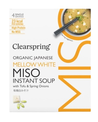 Sopa miso blanco tofu 4x10g clearspring