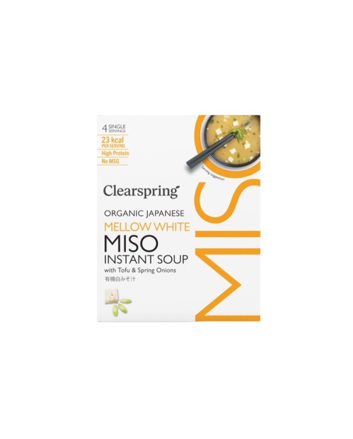 Sopa miso blanco tofu 4x10g clearspring