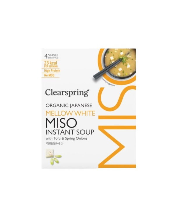 Sopa miso blanco tofu 4x10g clearspring