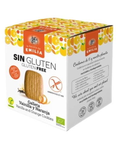 Galleta vainilla y naranja s/g bio 125gr receta  e