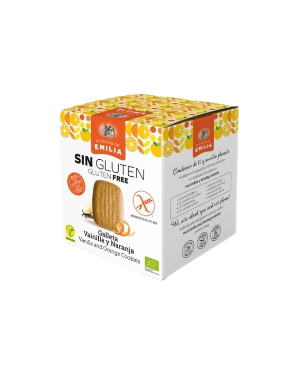 Galleta vainilla y naranja s/g bio 125gr receta  e