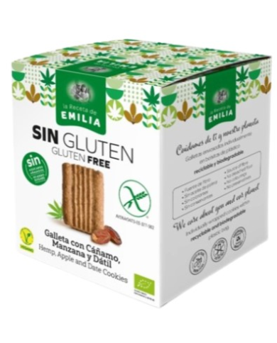 Galleta cañamo manzana datil bio s/g 125g receta e