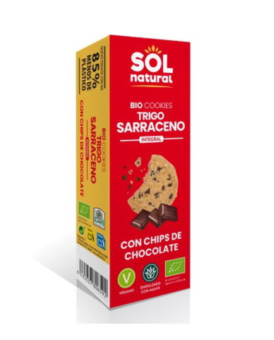Cookies trigo sarraceno y chocolate 170g.