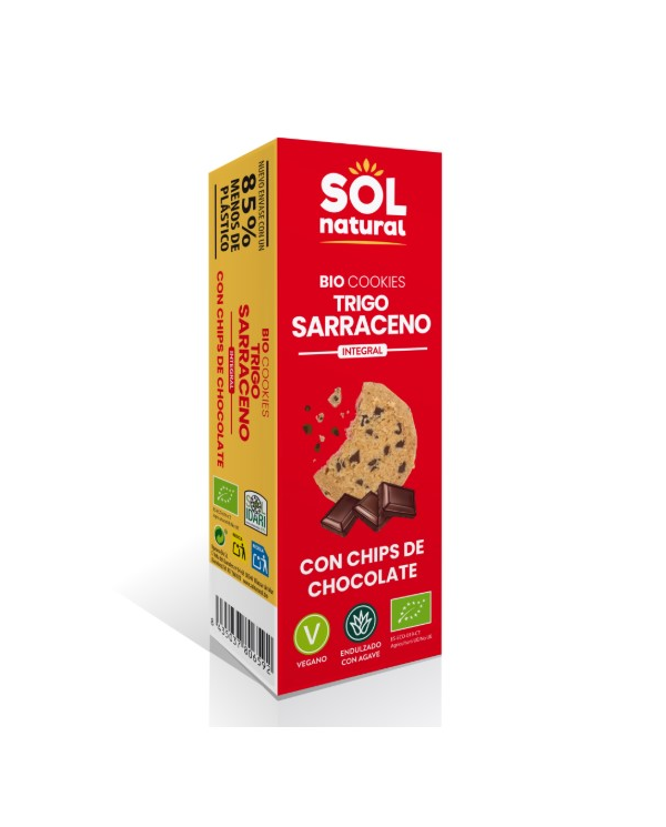 Cookies trigo sarraceno y chocolate 170g.