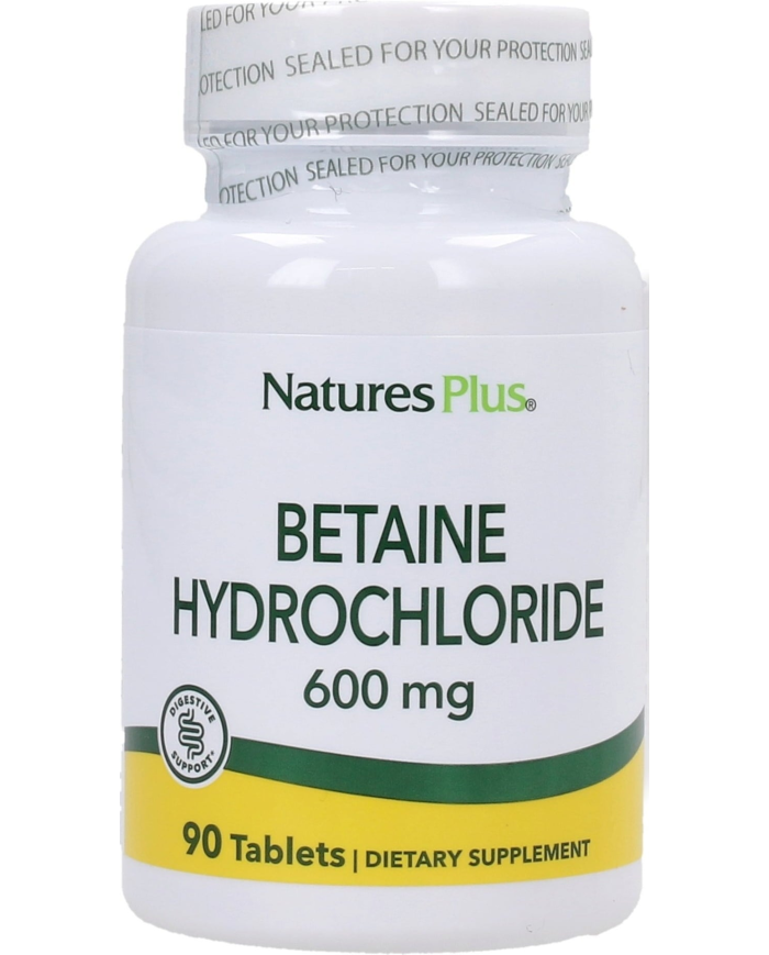 Betaine hydrochloride 600mg natures plus