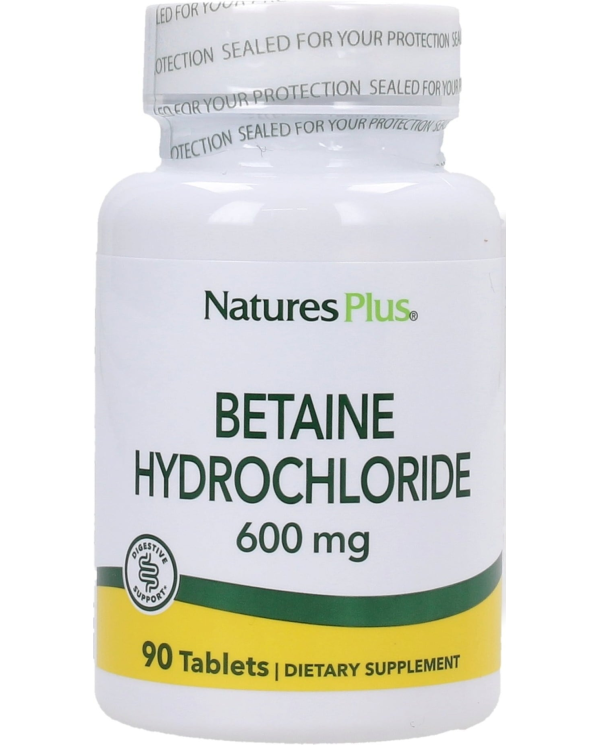 Betaine hydrochloride 600mg natures plus
