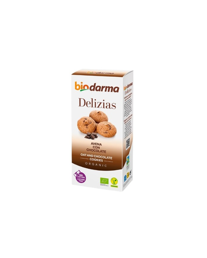 Delizias galleta avena chocolate 125g 4.41oz bioda