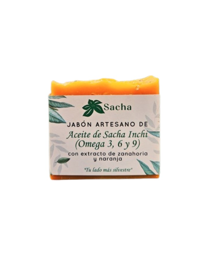 Jabon aceite sacha inchi extracto zanahoria y nara