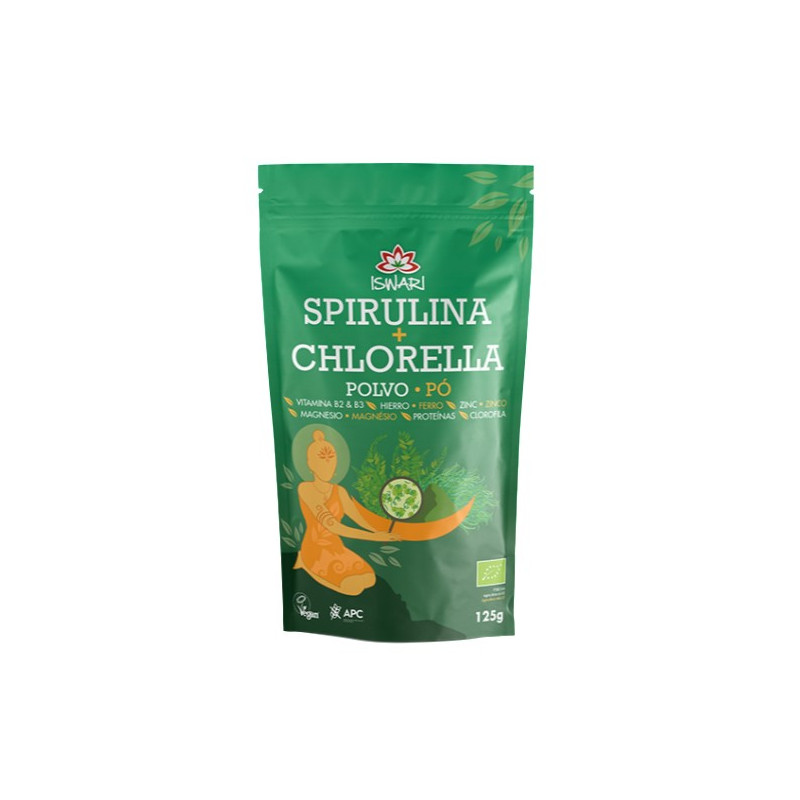 Iswari spirulina+chlorella 125g vipasana