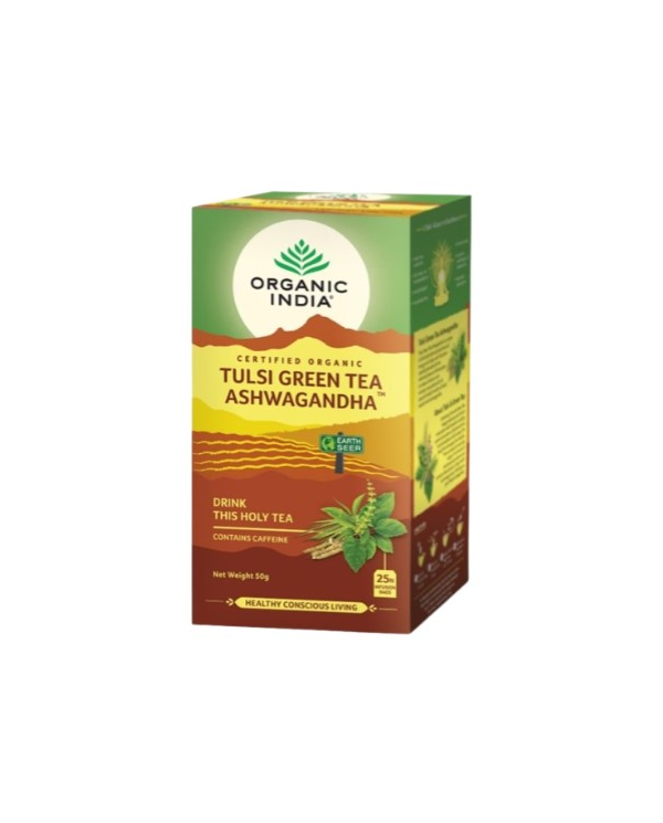 Tulsi te verde ashwagandha 25f bio organic india