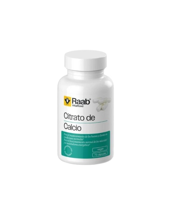 Citrato de calcio 75 capsulas vegan raab