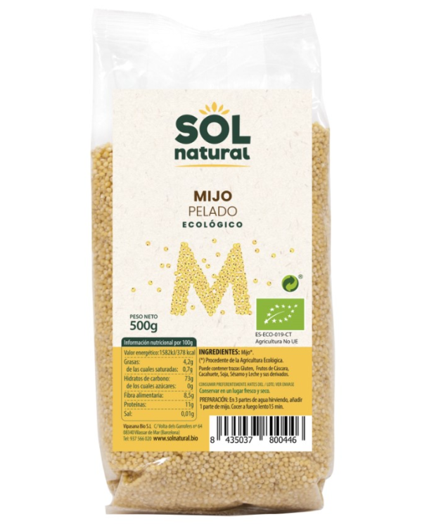 Mijo pelado bio 500gr sol natural