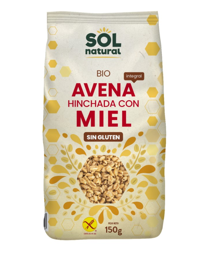 Avena hinchada 150g s/g con miel sol natural