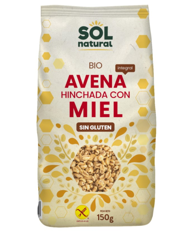Avena hinchada 150g s/g con miel sol natural