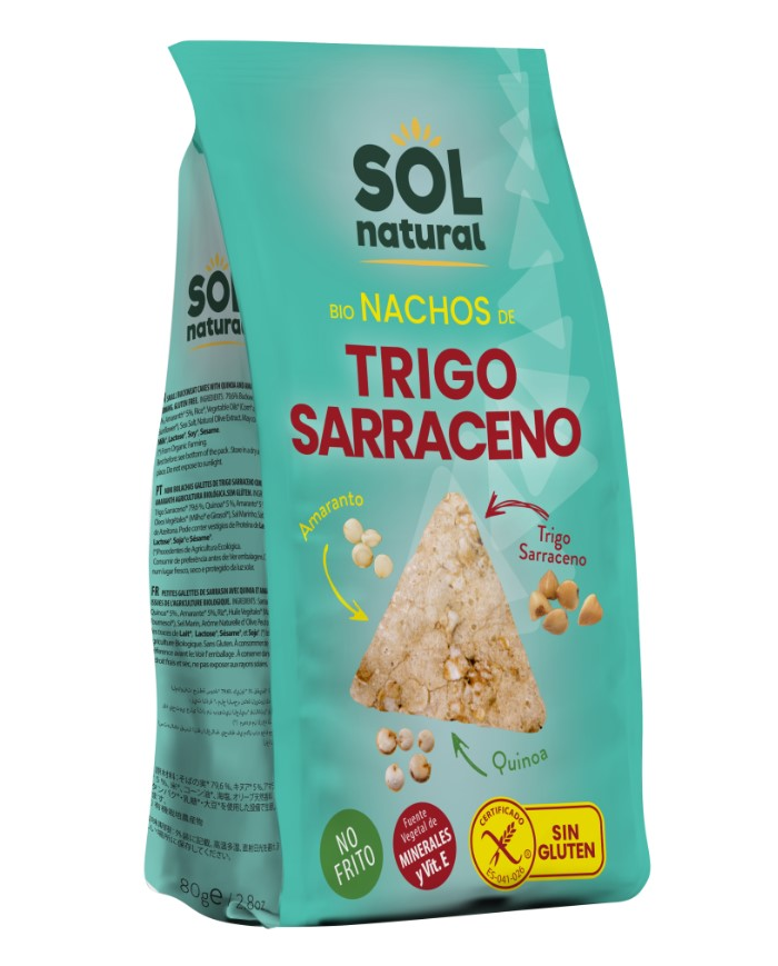 Nachos de trigo sarraceno bio 80g sol natural