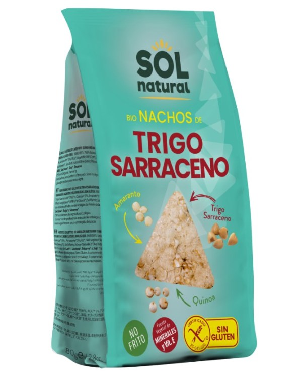 Nachos de trigo sarraceno bio 80g sol natural