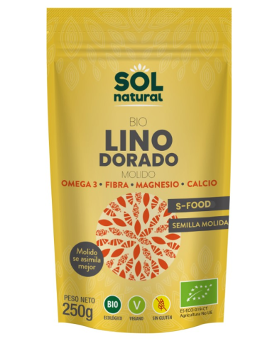 Lino dorado triturado 250gr sol natural