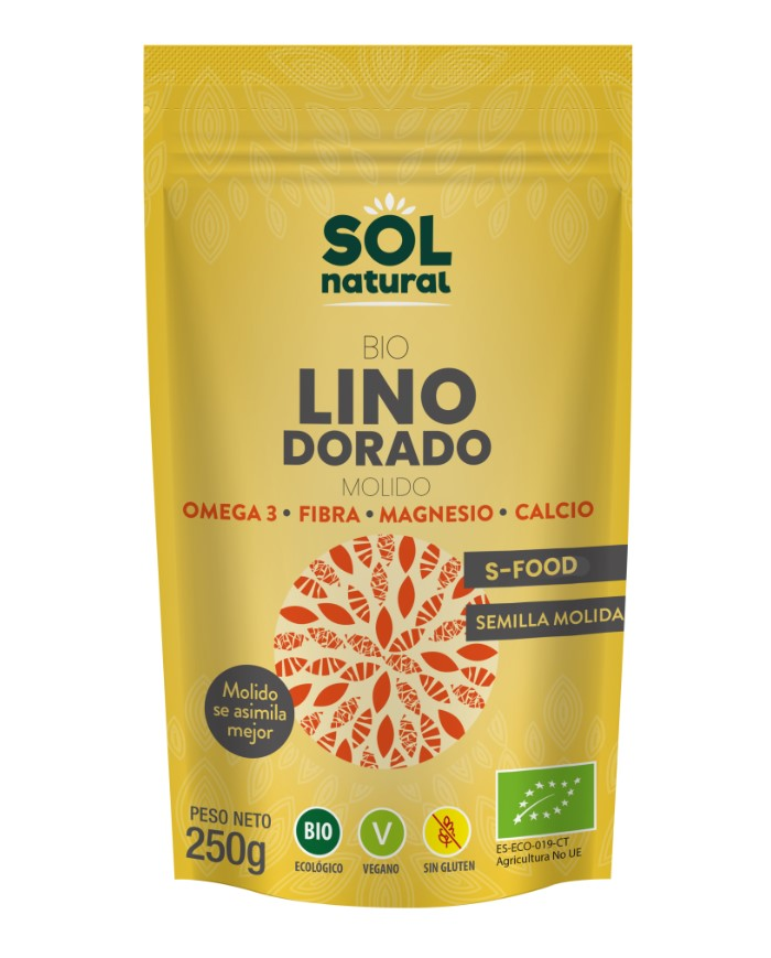 Lino dorado triturado 250gr sol natural
