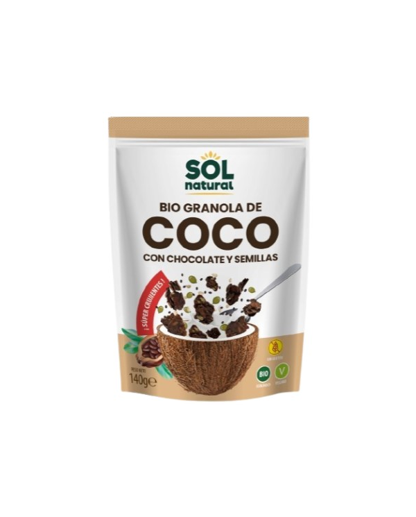 Granola coco chocolate y semillas 140gr bio sol n