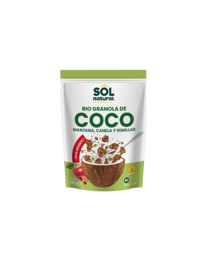 Granola coco manzana canela y semillas 140g bio sn