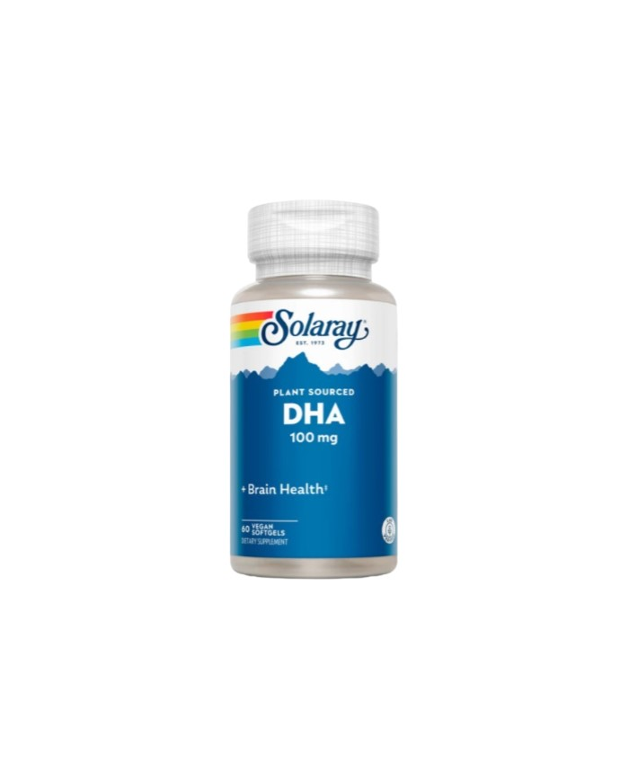Dha 100mg 60 softgels vegan solaray