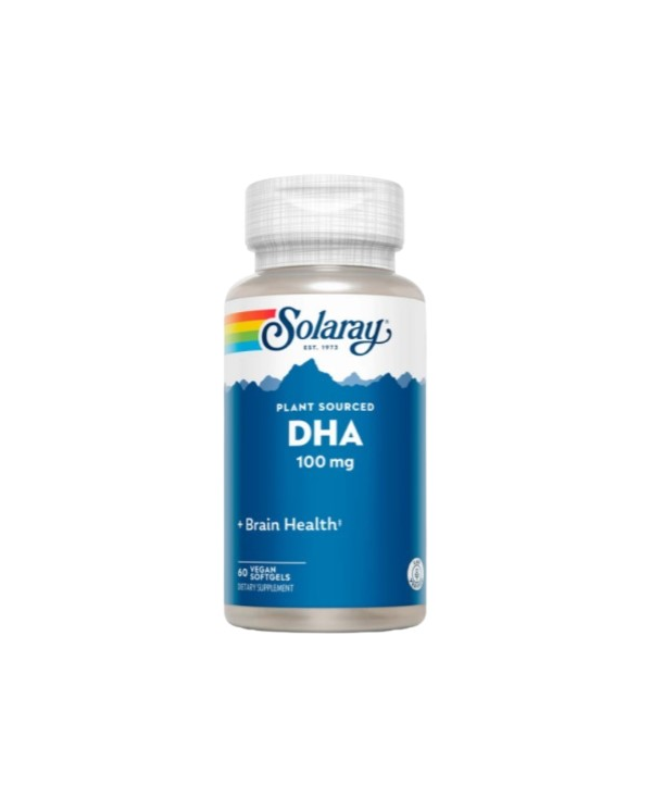 Dha 100mg 60 softgels vegan solaray