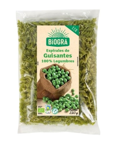 Espirales guisantes 250gr bio biogra