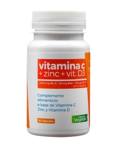 Vitamina c+zinc+vit.d3 60 cap triconatura