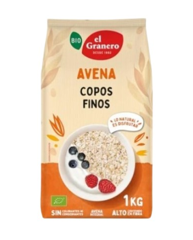 Copos avena finos integral 1kg el granero