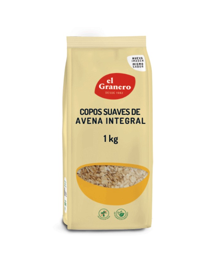 Copos avena finos integral 1kg el granero